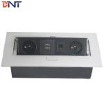 Square Corner Desktop Pop Up Power And Data Outlet With 7MM Thickness Surface for sale