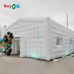 Free Design Huge White Cube Air Tents PVC Tarpaulin Event Inflatable Tent for sale