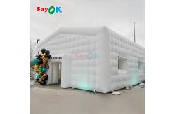 China Free Design Huge White Cube Air Tents PVC Tarpaulin Event Inflatable Tent supplier