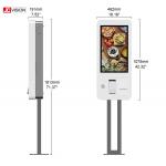 Floor Stand 250nits 23in Touch Screen Kiosk 5ms 240VAC For Payment for sale