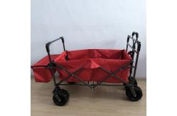 China PVC Fabric Large Collapsible Wagon Utility Portable Beach Wagon With Cover Red supplier