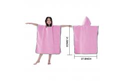 China Embroidered Logo Hooded Microfiber Poncho Towel Surf Poncho For Kids supplier
