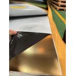 Gold Mirror Linen Embossed Stainless Steel Sheet Four Feet for sale