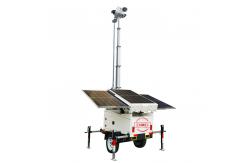 China Solar Cctv Trailer With 6m Manual Mast For Constrcution Sites Monitoring supplier