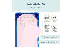 China Modern Nap Mats For Preschool Soft Cotton Blend With Pillow Elastic Straps supplier