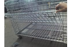 China Foldable  Logistics  Wire Mesh Storage Containers With 1/2 Front Drop Gate supplier