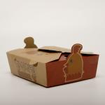 Recyclable Custom Printed Food Containers , Embossing Kraft Paper Food Box for sale
