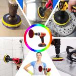 Cleaning 3PC Drill Brush Attachment Set With 150Mm Extension Rod