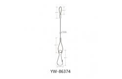 China Lighting Fixture Security Wire Rope Sling with 5.8*60mm Snap Hooks YW86372 supplier