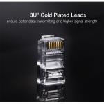 Solid Wire CAT 5e RJ45 Connector 8P8C Unshielded For Network Communication for sale