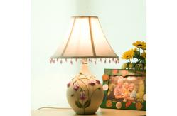 China White Purple Elegant Nightstand Table Lamps With Power Switch Lightweight supplier