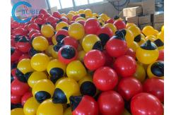 China Sea Oil Marine Floating Barrier System PE Plastic Floating Ball Buoy supplier