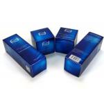 0.6mm Thick Cosmetic Packaging Boxes 6cm Width Custom Blue Debossed