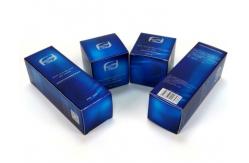 China 0.6mm Thick Cosmetic Packaging Boxes 6cm Width Custom Blue Debossed supplier