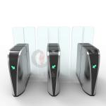 316SS Automatic Sliding Turnstile Flap Barrier Gate Entrance Bidirectional for sale