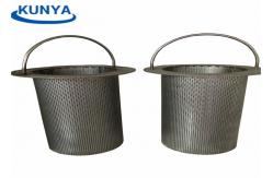 China 316L Perforated 1.0mm 304 Oil Basket Strainer Metal Mesh Cylinder supplier