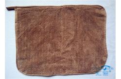 China High Density Fluffy Fleece Microfiber Kitchen Towels Red , Water Absorbing Towel supplier