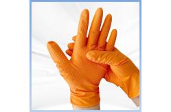 China Diamond Textured Thick Nitrile Work Gloves 8mil 9Mil Nitrile Rubber Glove supplier