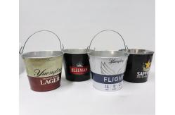China Tinplate Metal Wine Bucket 5L Personalized Wine Chiller Bucket supplier