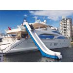0.9mm PVC Water Play Equipment Inflatable Water Slide For Yacht Custom Size Inflatable Yacht Slide for sale