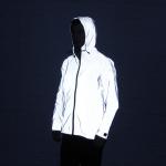 Mid Length Waterproof Mens Reflective Jacket With Hood Long Fishtail Style for sale