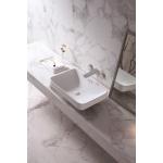 White Art Rectangular Sanitary Ware Basin Table Top Bathroom Sink for sale