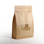 Moisture Proof Flat Bottom Laminated Tea Bags Packaging With Zipper And Window for sale