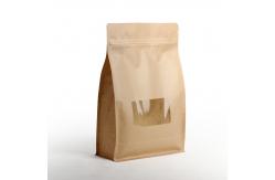 China Moisture Proof Flat Bottom Laminated Tea Bags Packaging With Zipper And Window supplier