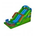Forest Theme Inflatable Double Lane Water Slide For Rentals for sale