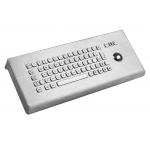 Kiosk industrial metal keyboard with trackball for public system weather - proof