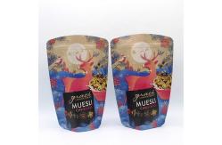 China CMYK Printed 70g Kraft Paper Laminated Bags Zipper Top Resealable Stand Up Pouches supplier