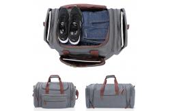 China Large Capacity Grey Suitcase Duffle Bag With Shoe Compartment supplier