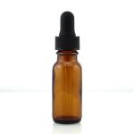 Plastic PP Cap Boston Glass Bottles 15ml Amber Glass Bottles With Dropper for sale