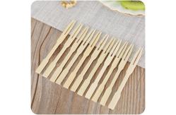 China Mini Disposable Bamboo Party Forks Cocktail Appetizer for Fruit Double Prong supplier