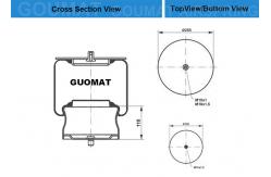 China CONTITECH 769M Air Suspension Bag Chinese Air inlet M10x1 Plate Diameter 250 mm supplier