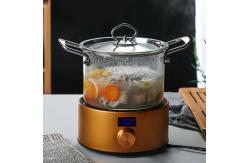 China Kitchenware 5L Borosilicate Transparent Glass Soup Pot supplier