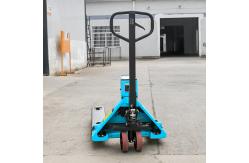 China Mechanical Manual Hydraulic Pallet Lifter , Manual Pump Truck forklift with scale 2500kg supplier