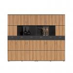 Height Double Door Strong Office Bookcase Wooden Filing Cupboard