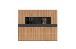 China Height Double Door Strong Office Bookcase Wooden Filing Cupboard supplier