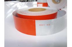 China High Visibility Red White Reflective Tape For Vehicle 6 Inchx6 Inch supplier