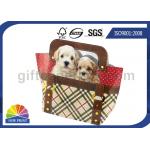 Custom Diecut Dog Handbag Printed Paper Bags For Christmas Gift Packaging Bag for sale