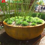 OEM Corten Steel Flower Pots Large Rusted Steel Planter Boxes Abrasion Proof for sale
