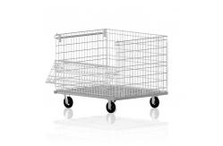 China Stackable Steel Mesh Containers Foldable Powder Coating supplier