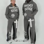 Silk Screen Print  Mens Baggy Tracksuit Baggy Sweatsuit Set Anti Bacterial for sale