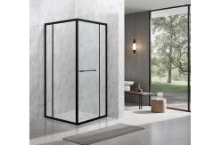 China 6/8mm Tempered Glass And Alum Frame Black Square Shower Enclosure Modern supplier