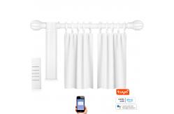 China 6m Length Electric Roman Curtain Track System For Smart Home supplier