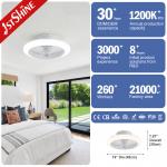 Low Profile Adjustable Light Ceiling Fan With Remote Control
