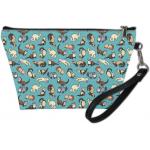 Cute Ferrets Print Small Zipper Makeup Bag with Strap Water Resistant PU Leather  Cosmetic  Bag for sale