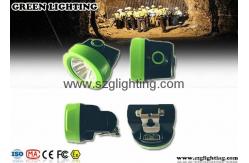 China 158G 8000 Lux brightness Rechargeable Miners Headlamp 1W 100000 hours span life supplier