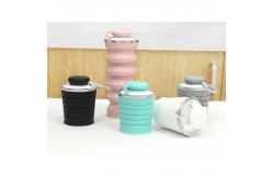 China 500ml Newest Bpa Free Black Portable Silicone Collapsible Water Bottle supplier